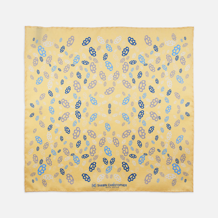 Brass Knuckles Abstract Pocket Square