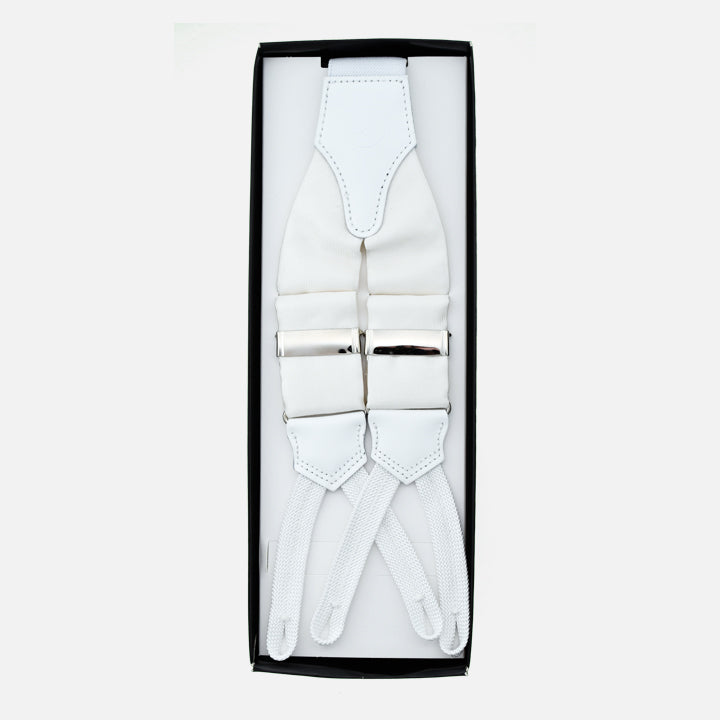 White Formal Suspenders