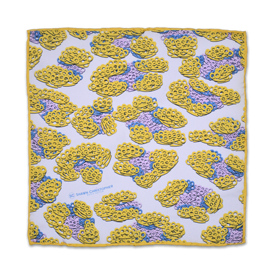 Brass Knuckles Leopard Pocket Square - Mustard - Shawn Christopher