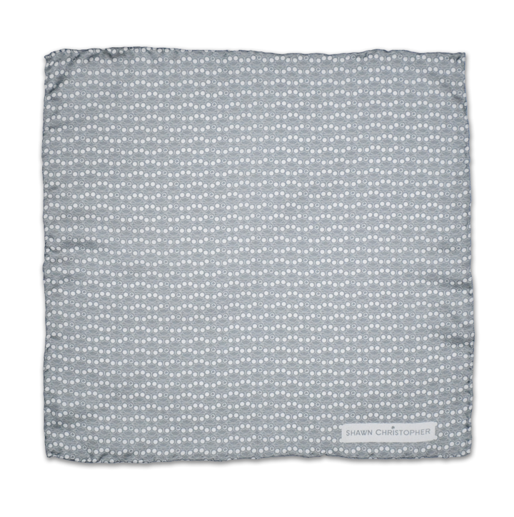 Brass Knuckles Stacked Pocket Square - Grey - Shawn Christopher
