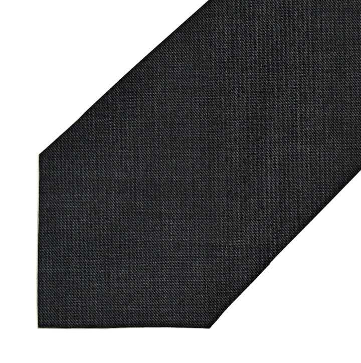 Anglo Saxon Super 140s Merino Wool - Medium Grey - 7-Fold Necktie