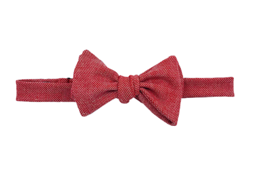 Wool Bow Tie - Red - Self Tie - Shawn Christopher